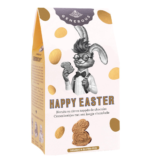 Bio Sablé Citron Osterhase mit Schokolade